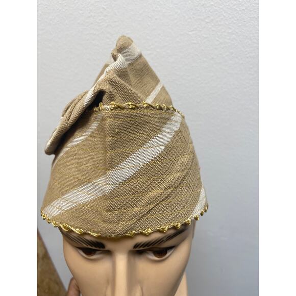 Aso-oke Hat, African Men's Wedding Hat, Men's all Parties Hat,real Sanyan Hat - Picture 4 of 5